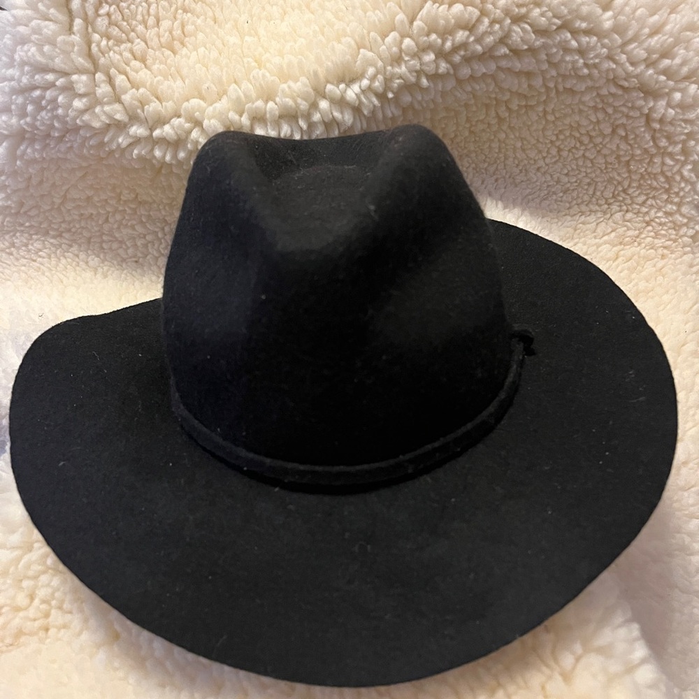 J. Crew Sleek Black Fedora Hat